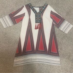 Womens Large Geometric Tribal Colorful Dress Tassels *see description